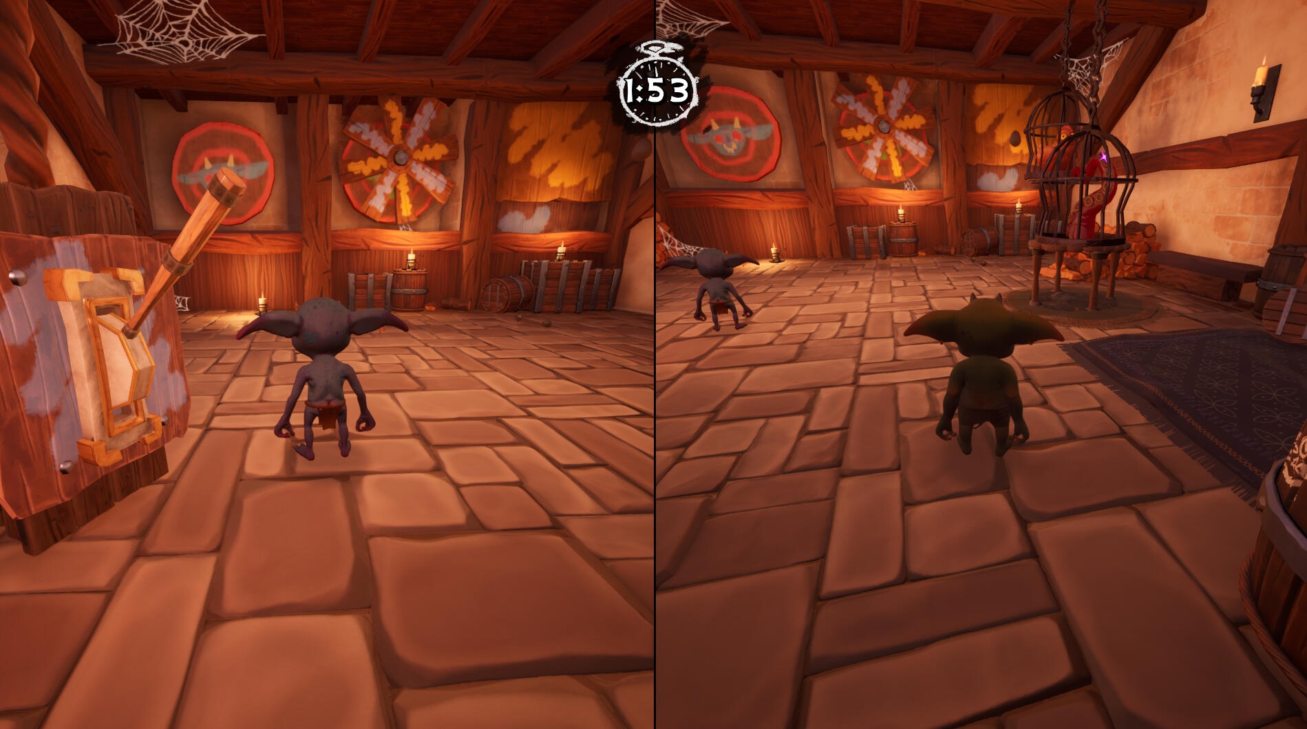 Mini-jeu de cibles dans le niveau de la cuisine