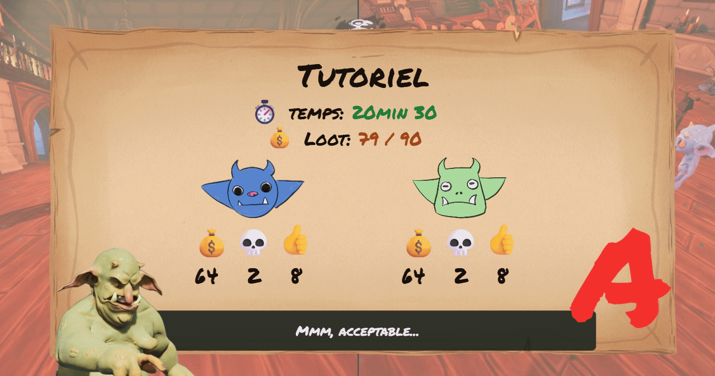 Esquisse du score de fin de niveau