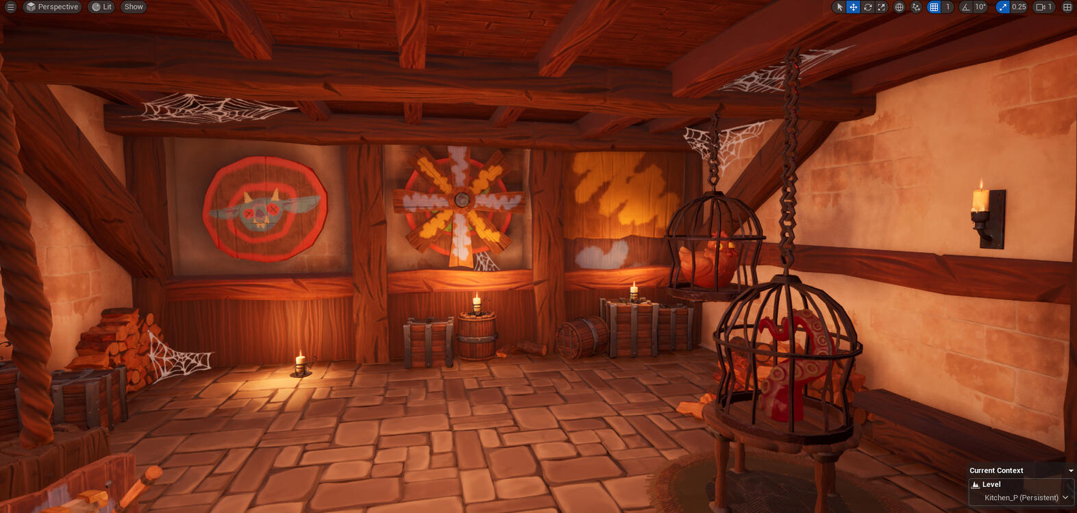 Le mini-jeu des cibles, qui consiste à lancer des oeufs sur des cibles de gobelins.